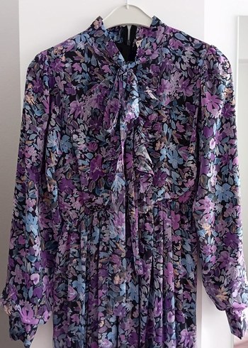 Uzun Mor Bohem Kadın Elbise - Görsel 2