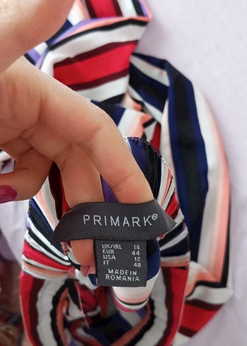 Renkli Çizgili Kadın Bol Kesim Pantolon - Görsel 2