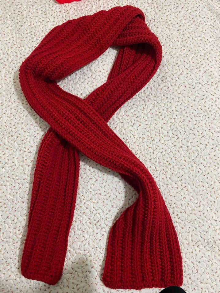 el örmesi bordo atkı - Görsel 3