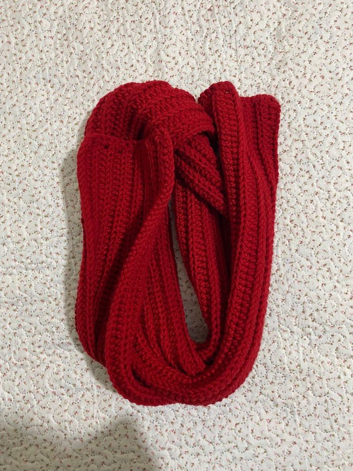 el örmesi bordo atkı - Görsel 2