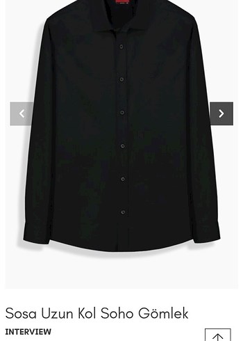 Düz Siyah Uzun Kollu Erkek Gömlek - Görsel 3
