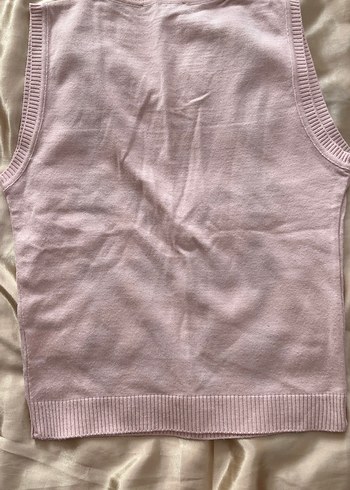 Pembe V Yaka Triko Süveter - Görsel 2