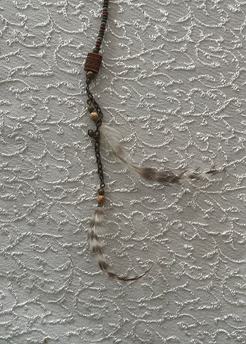 Saç aksesuarı Zincir boncuk ve tüy Detaylı taraklı - Görsel 2