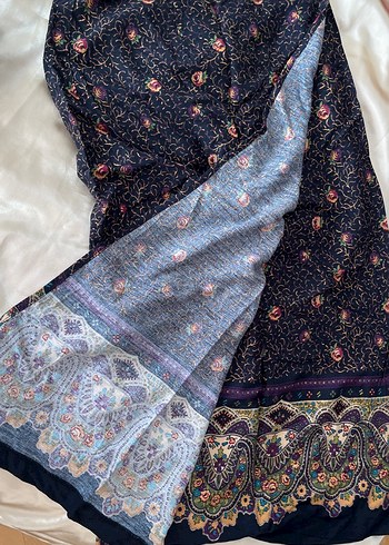 Düğmeli çiçekli Uzun Hamile Eteği olarkası lastikli - Görsel 3