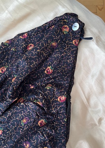 Düğmeli çiçekli Uzun Hamile Eteği olarkası lastikli - Görsel 2