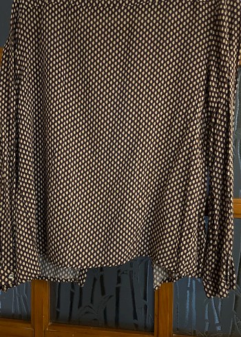 Düğmeli, Uzun Kollu, Gevşek Kesim Kahverengi lacivert krem renk - Görsel 4