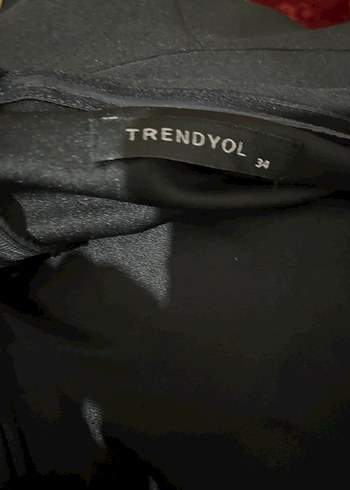 Trendyolmilla Siyah Straplez taşlı Kalem Elbise - Görsel 4