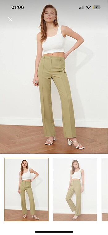 Trendyolmilla yeşil meşhur pantolon