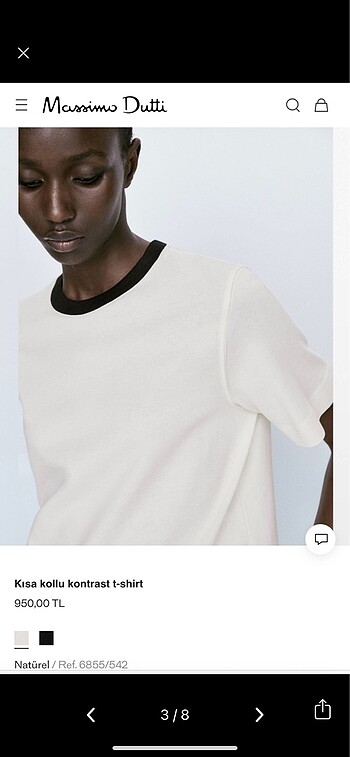 Massimo dutti biyeli tişört