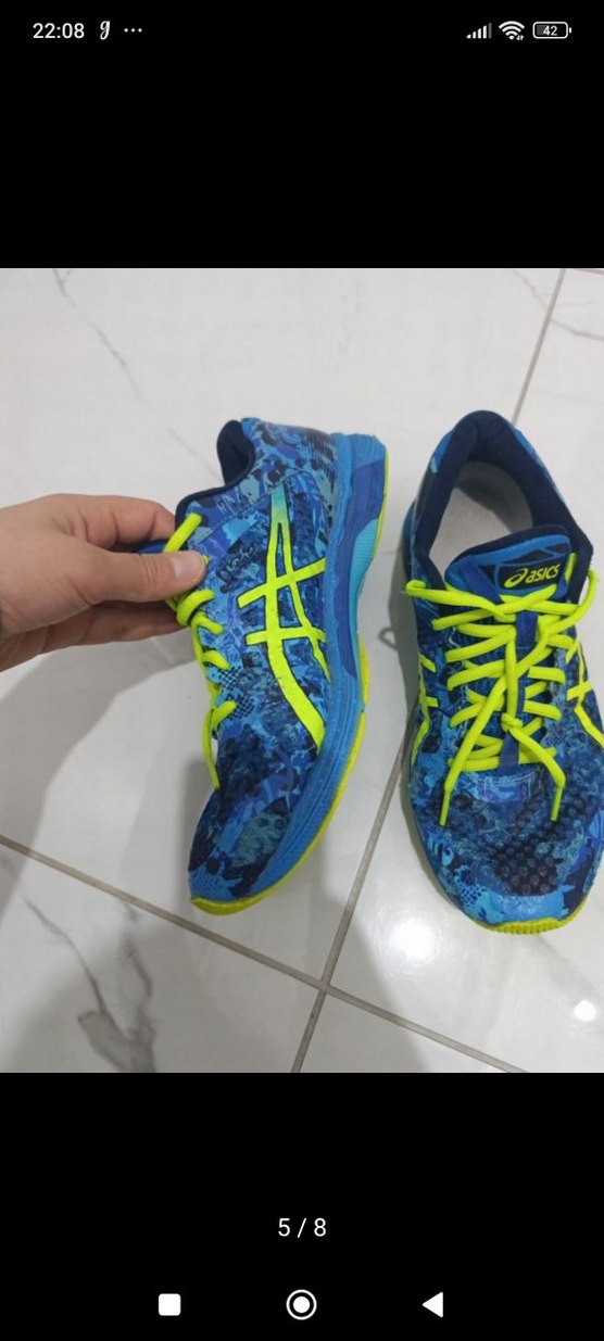 Mavi Renkli Bağcıklı  Erkek Spor Ayakkabı - Görsel 5