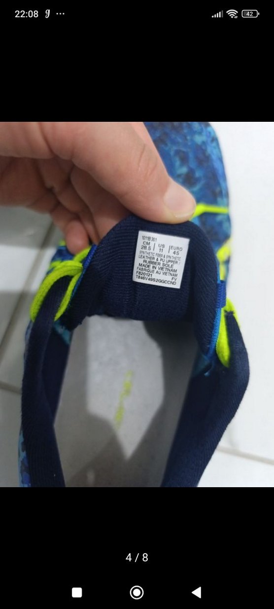 Mavi Renkli Bağcıklı  Erkek Spor Ayakkabı - Görsel 4