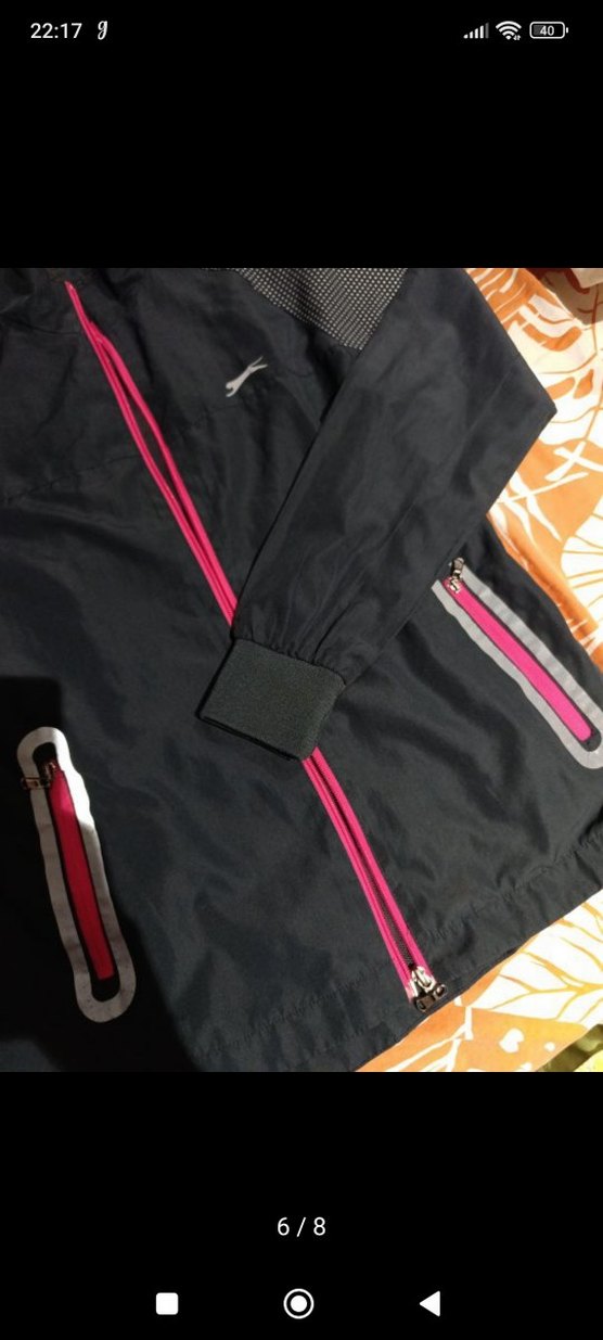 Fermuarlı Siyah Kadın Spor Ceket - Görsel 5