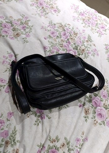 Klasik Siyah Deri Kadın Çanta - Görsel 8