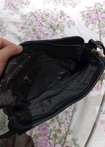 Klasik Siyah Deri Kadın Çanta - Görsel 3