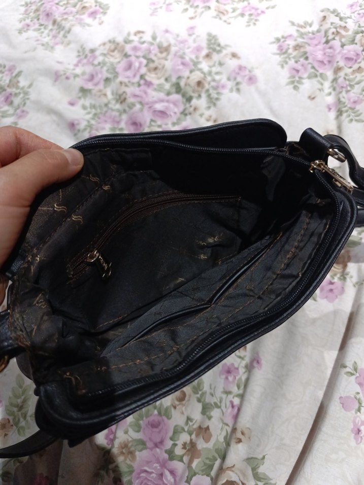 Klasik Siyah Deri Kadın Çanta - Görsel 3