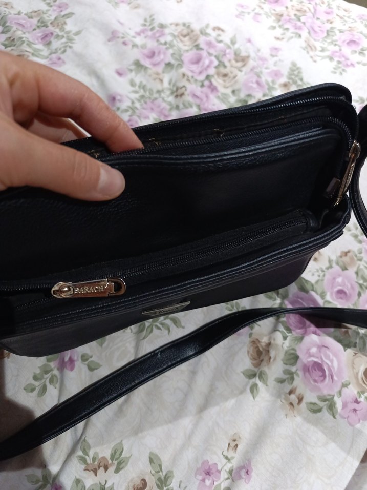 Klasik Siyah Deri Kadın Çanta - Görsel 4