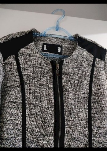 Gri Örgü Kadın Midi Ceket - Görsel 4