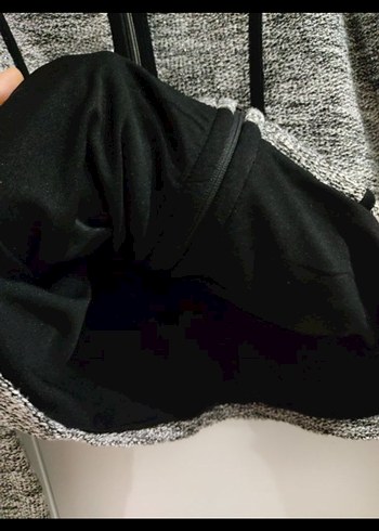 Gri Örgü Kadın Midi Ceket - Görsel 6