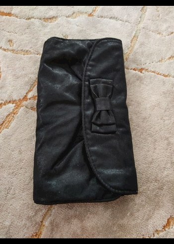 Siyah Süet Kemerli Kadın Portföy Çanta - Görsel 6