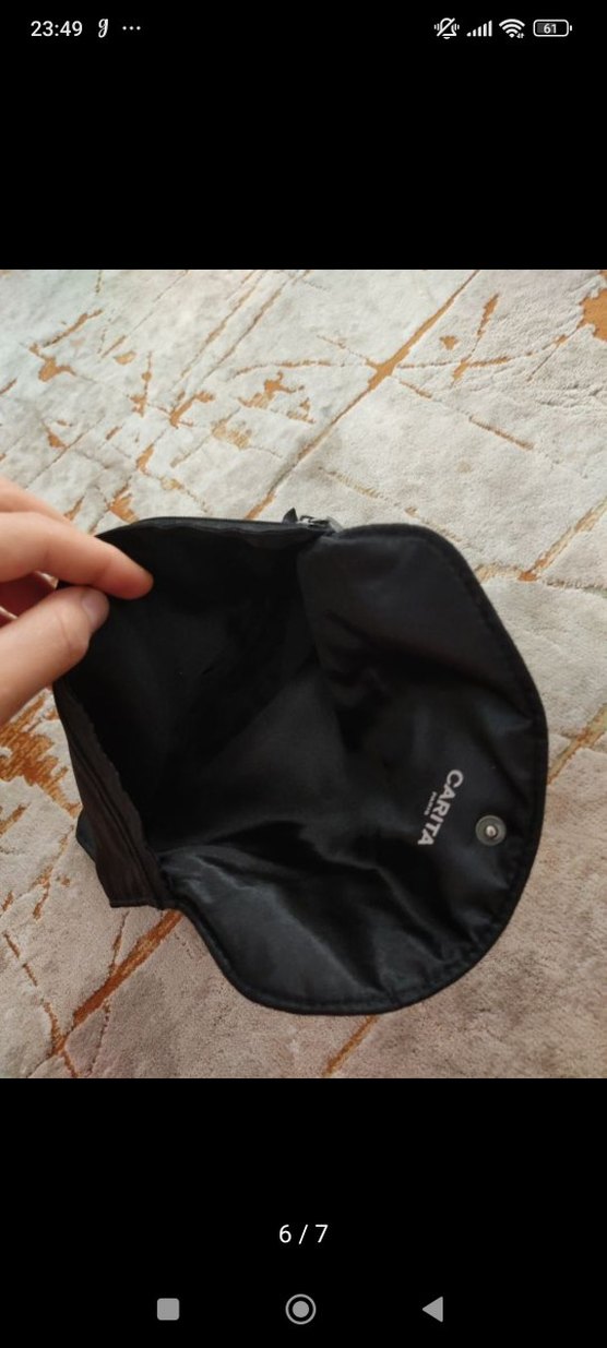 Siyah Süet Kemerli Kadın Portföy Çanta - Görsel 2