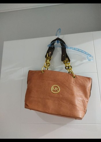 Zincir Detaylı Kahverengi Deri Kadın Çanta - Görsel 2