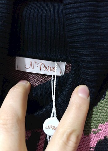 Uzun Kollu Pembe triko Elbise - Görsel 4