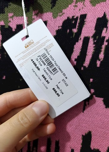 Uzun Kollu Pembe triko Elbise - Görsel 3