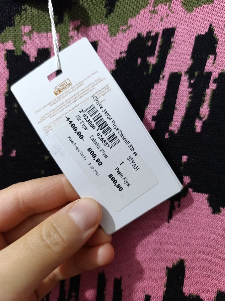 Uzun Kollu Pembe triko Elbise - Görsel 3