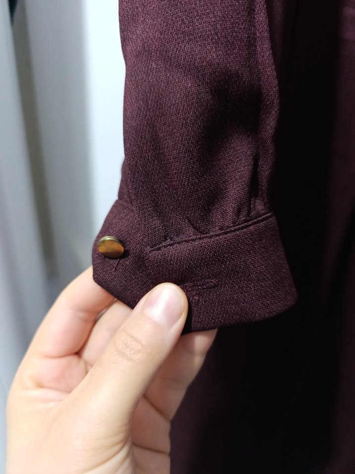 Bordo Pilili Kadın Uzun Elbise - Görsel 3