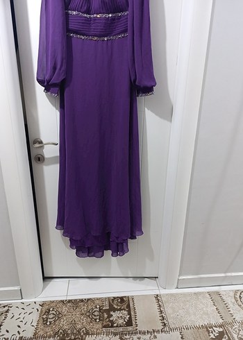mor abiye elbise - Görsel 5