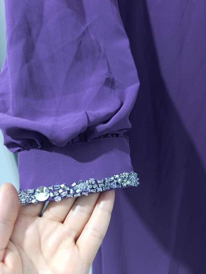 mor abiye elbise - Görsel 2