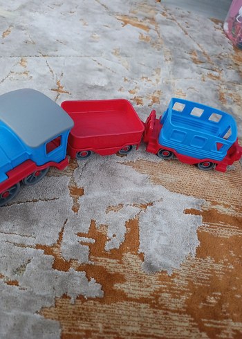 Renkli Mavi Oyuncak Tren Seti - Görsel 4