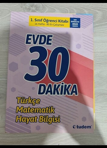 Tudem yayınları Evde 30 dakika 1.sınıf