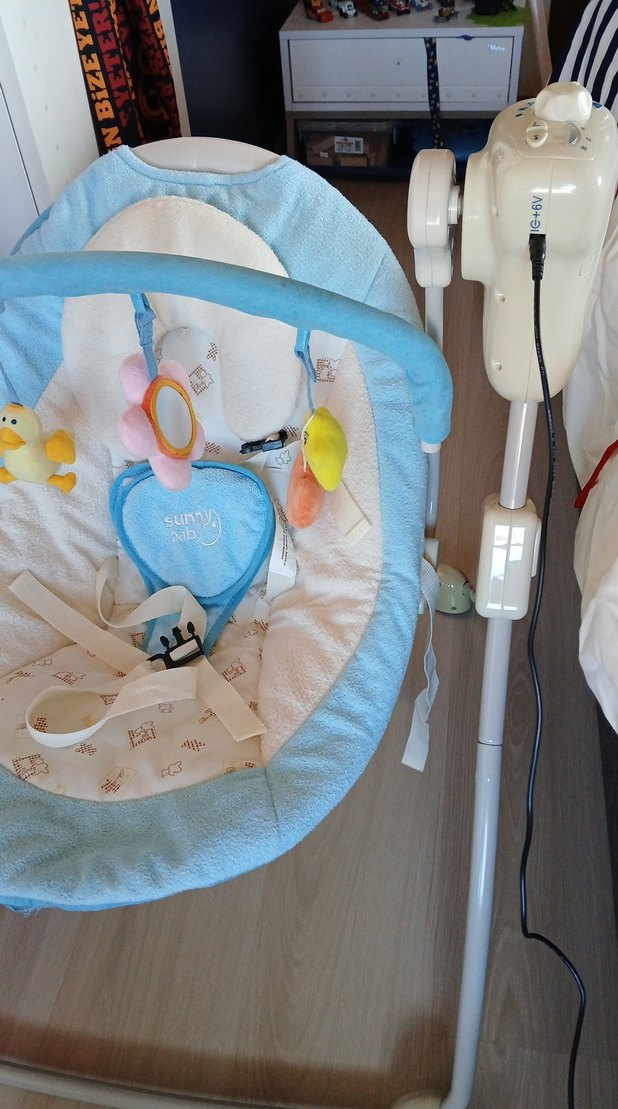 Pastel Mavi Bebek Salıncağı ve Sepeti - Görsel 3