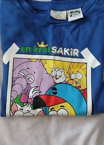 6 Yaş Beden mavi Renk Mavi Baskılı Erkek Çocuk sweat