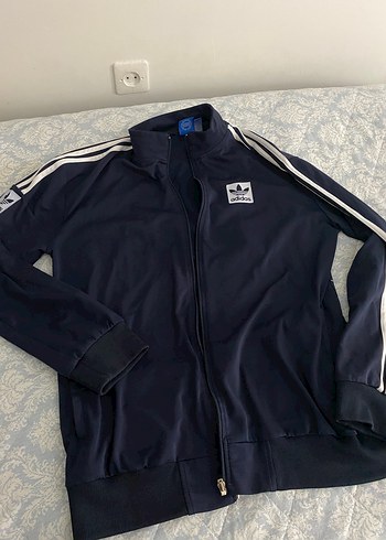 Adidas Lacivert Fermuarlı Spor Ceket