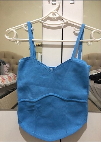 Mavi askili crop - Görsel 2