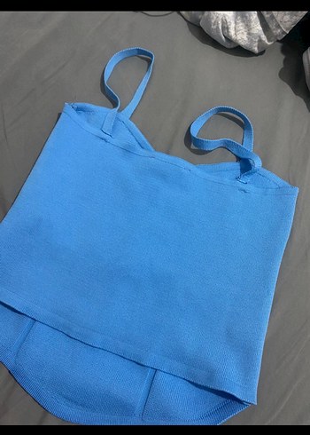 Mavi askili crop - Görsel 4