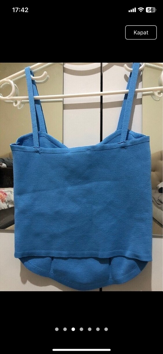 Mavi askili crop - Görsel 3