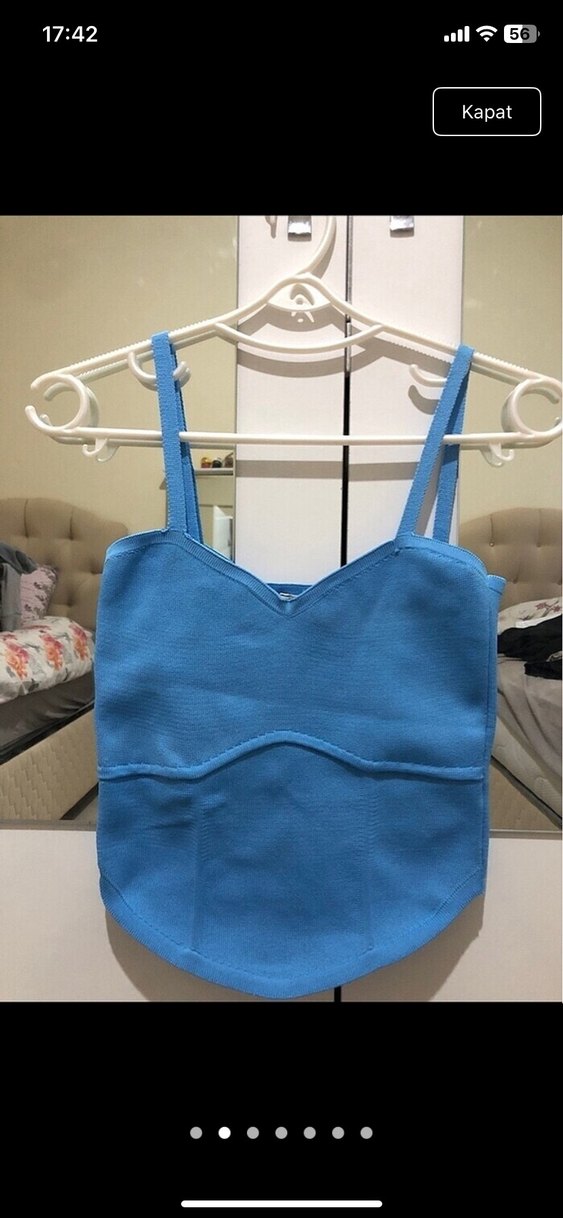 Mavi askili crop - Görsel 2