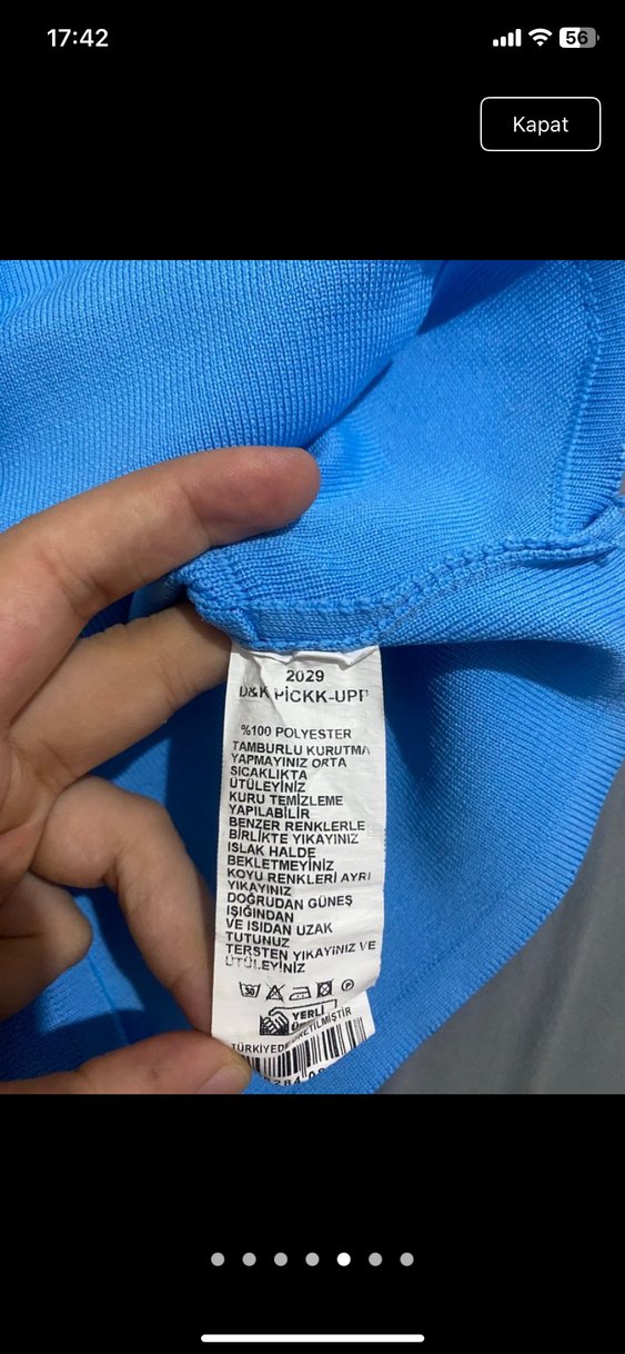 Mavi askili crop - Görsel 5