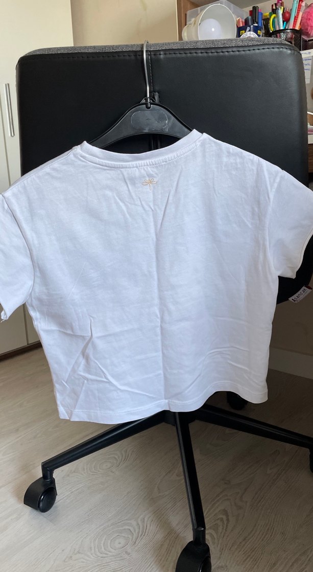 Beyaz Mini Baskılı çocuk tişört - Görsel 3