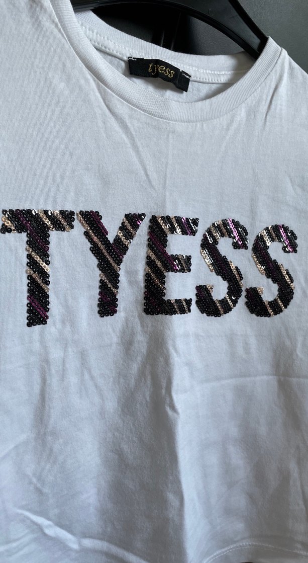 Beyaz Mini Baskılı çocuk tişört - Görsel 2