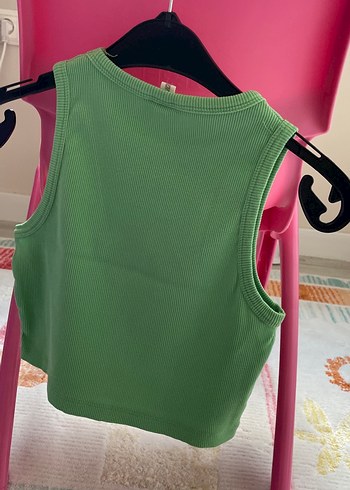 Yeşil Kısa Kesim Atlet - Görsel 2