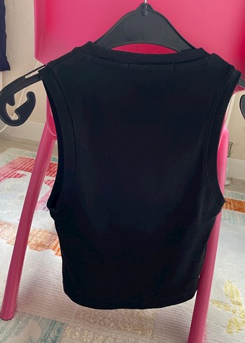 Calvin Klein Siyah Kadın Crop Top - Görsel 2