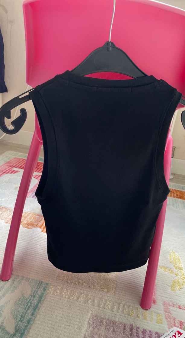 Calvin Klein Siyah Kadın Crop Top - Görsel 2