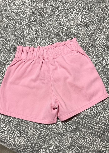 Düğmeli Pembe Kız Şortu - Görsel 2