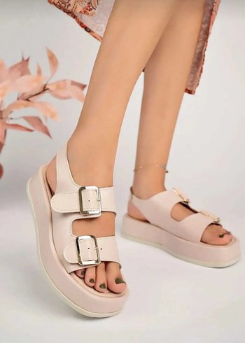 Diger Bej Kadın Platform Sandalet