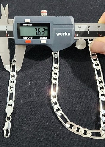 SIFIR FİGARO MODEL 925 AYAR GÜMÜŞ ERKEK KOLYE TAKAS OLUR