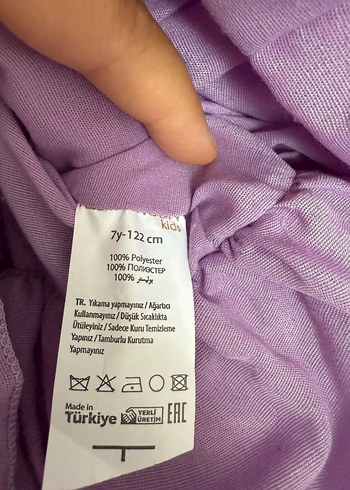 Diğer Mor Simli Kısa Kollu Bohem Çocuk Elbisesi